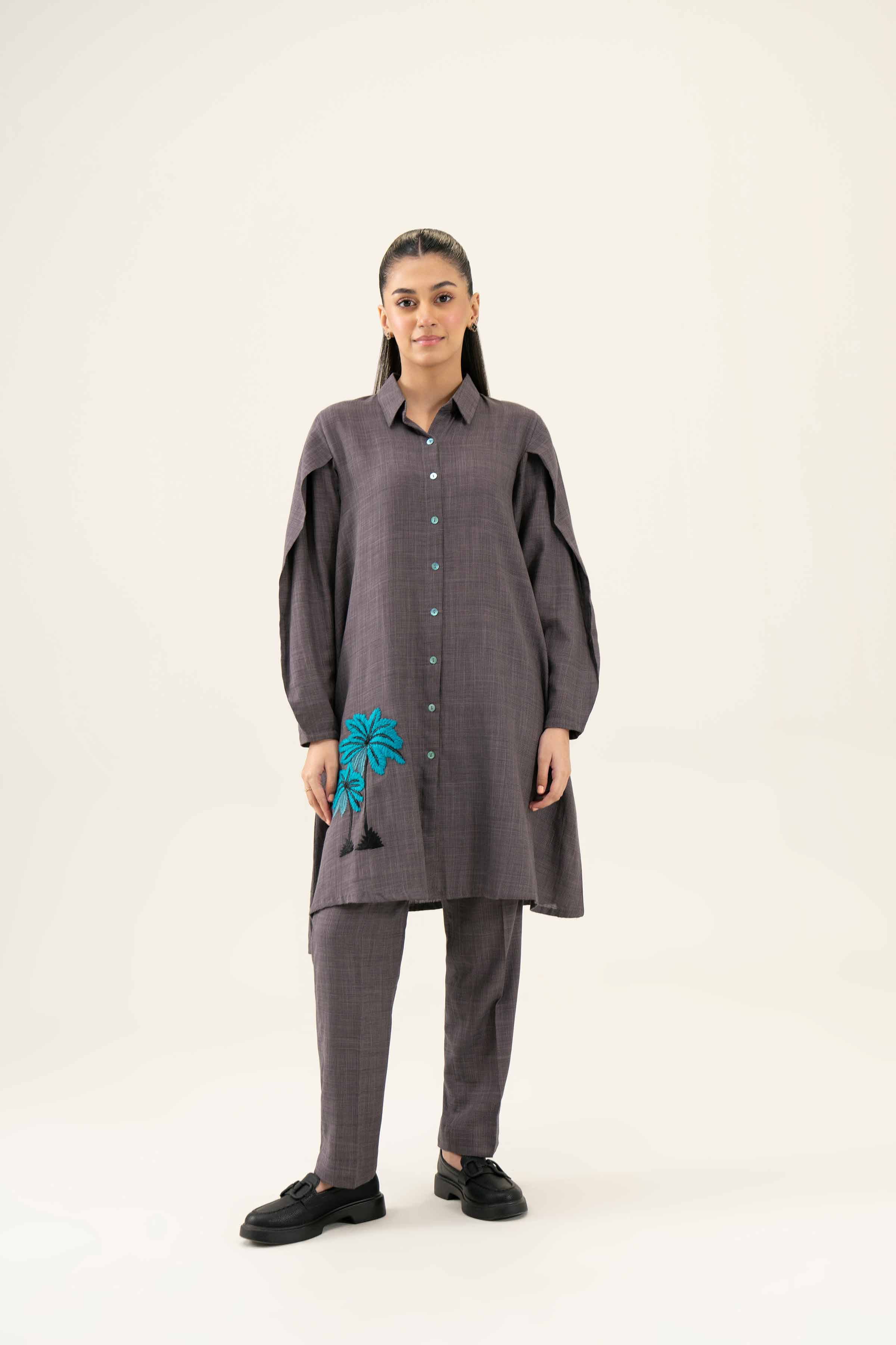 2 Piece - Embroidered Suit - PW24-40 - Image 4