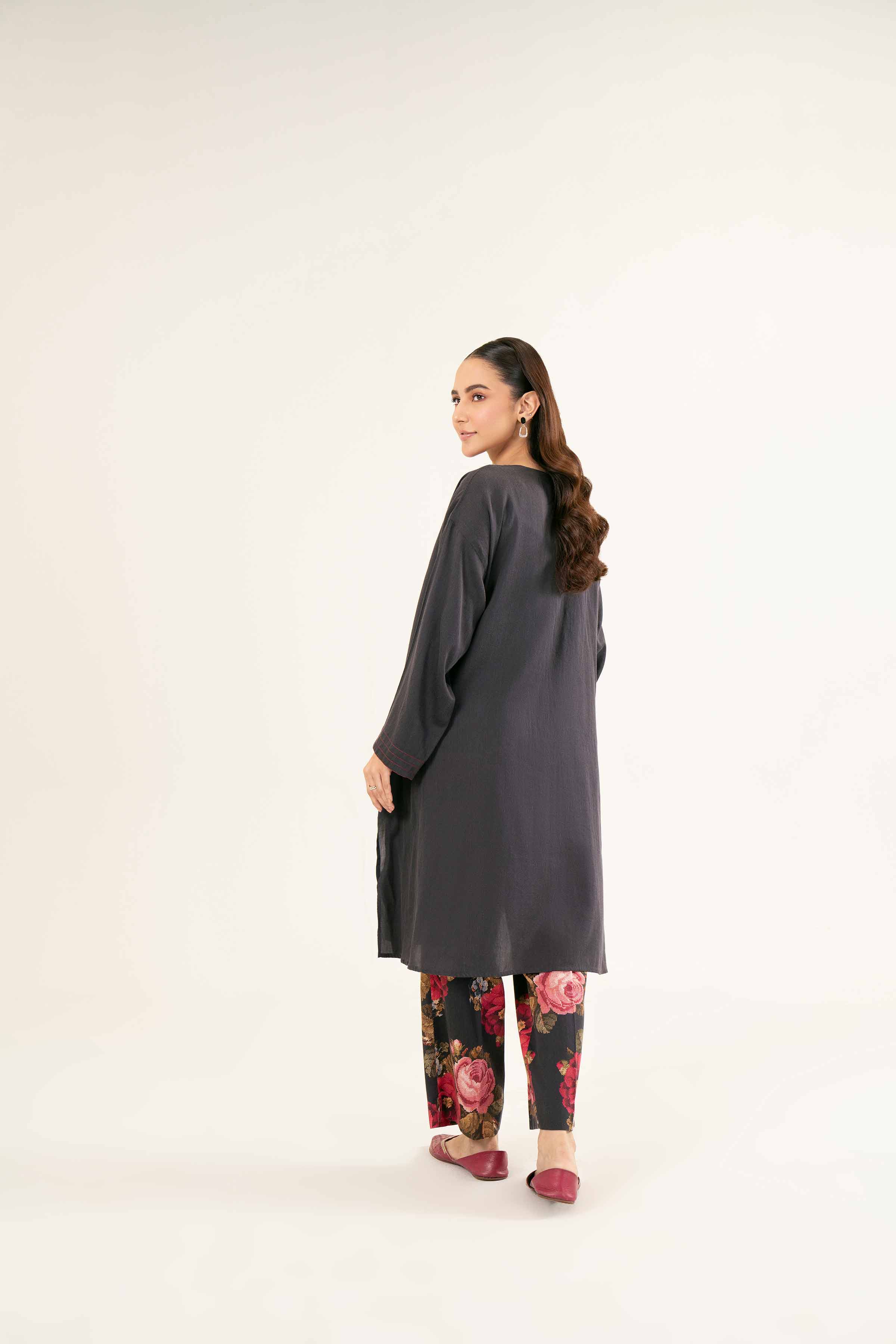 2 Piece - Printed Embroidered Suit - PW24-401 - Image 3