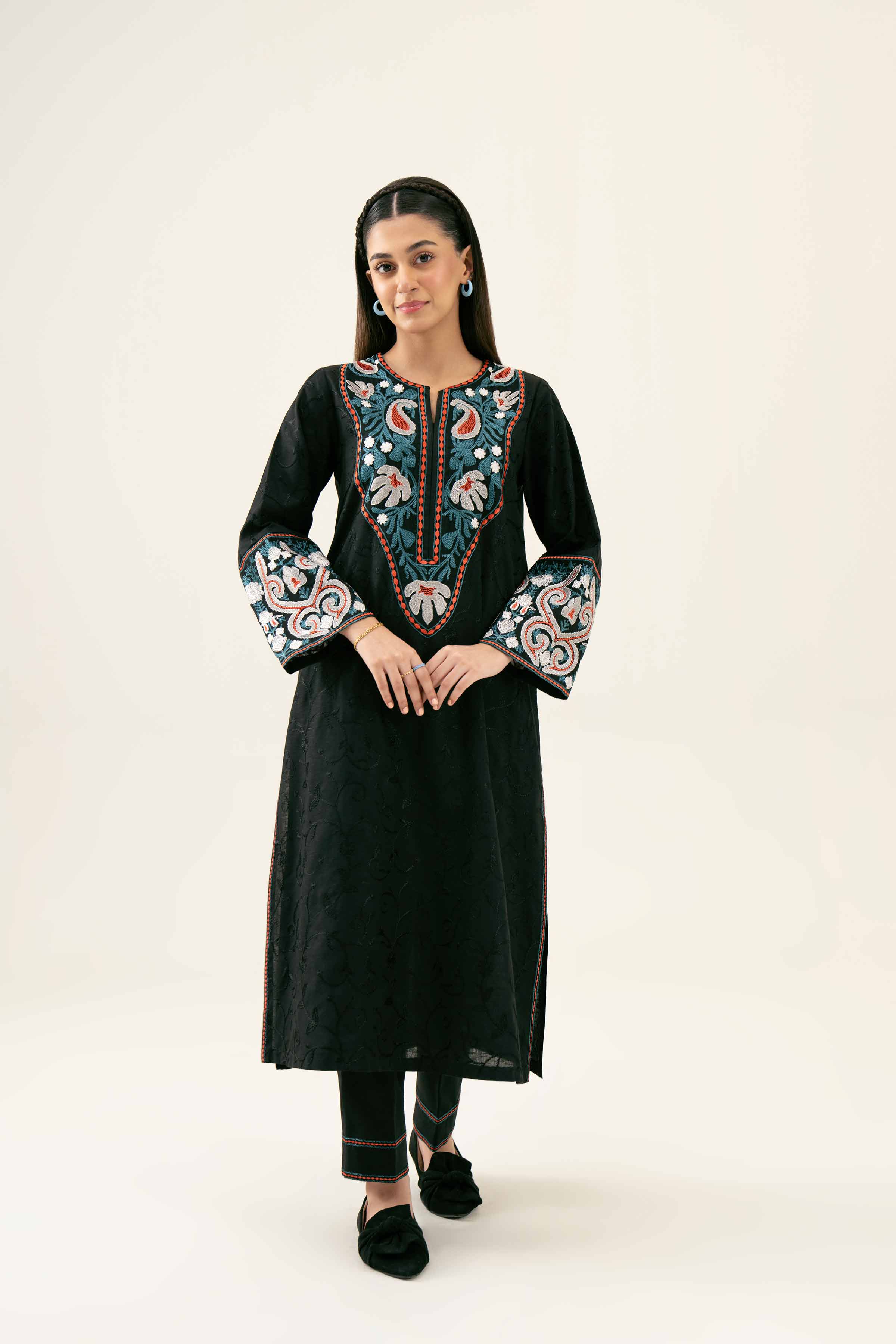 2 Piece - Embroidered Suit - PW24-43 - Image 6