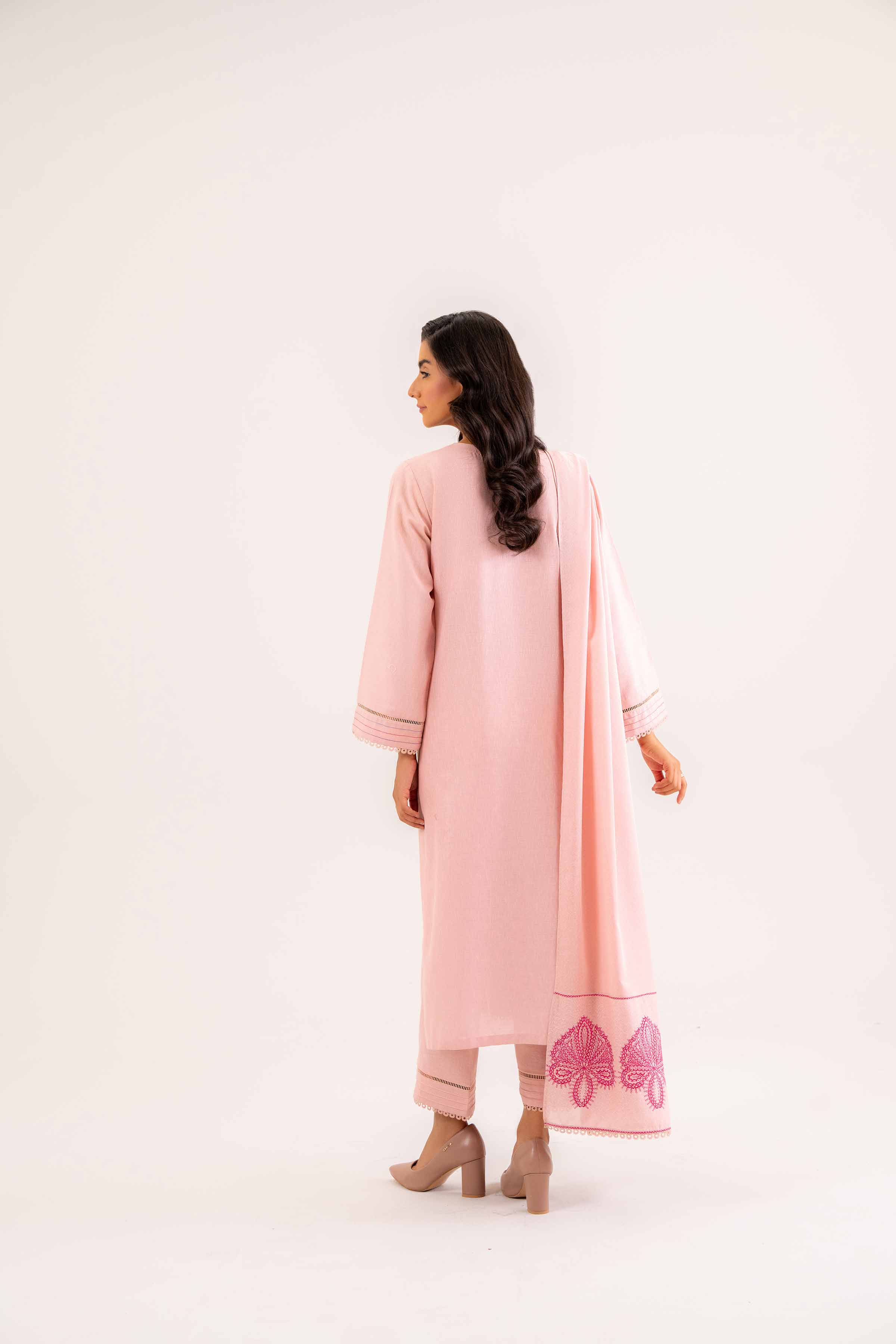3 piece - Embroidered Suit - PW24-433 - Image 3