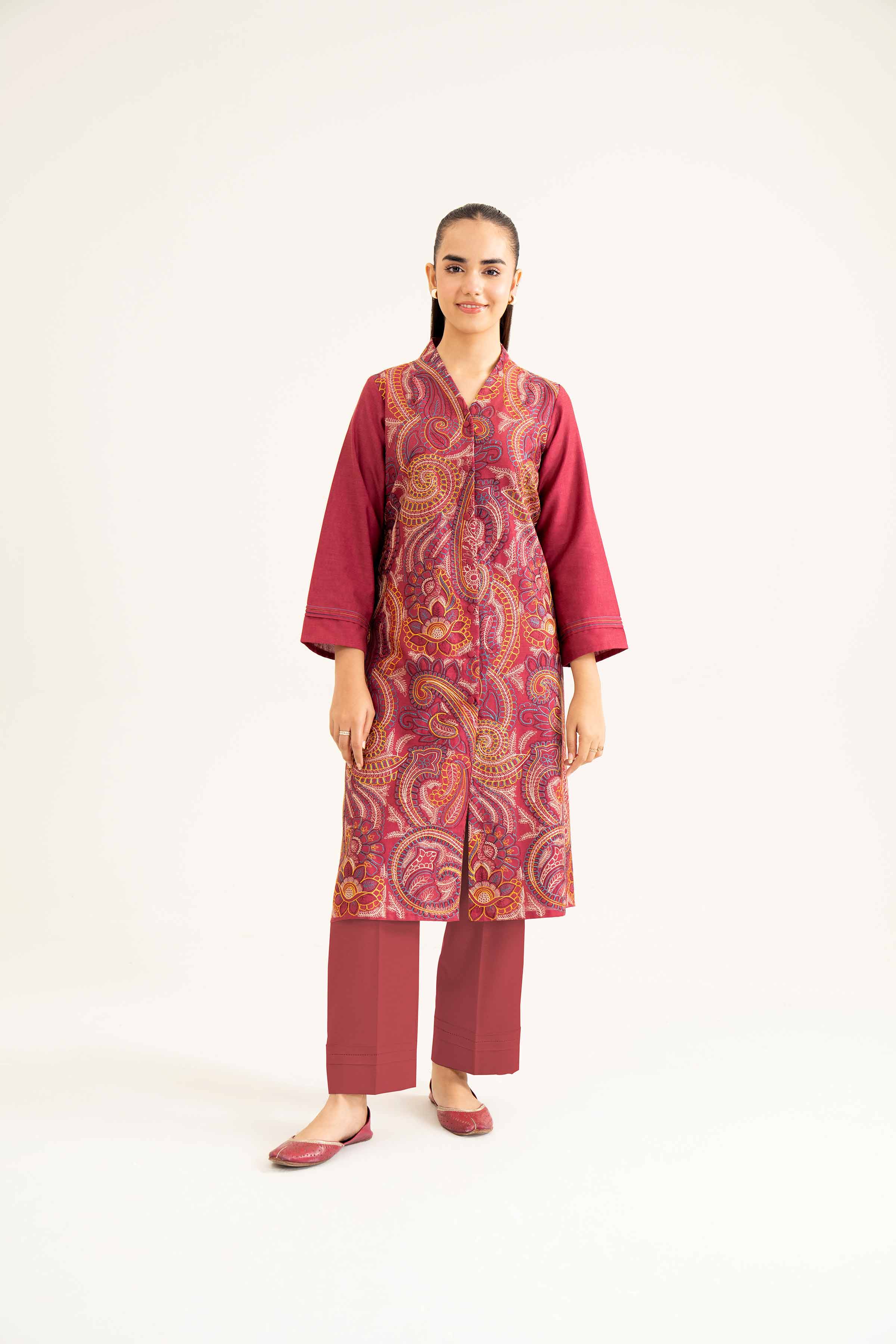 2 Piece - Embroidered Suit - PW24-48 - Image 13