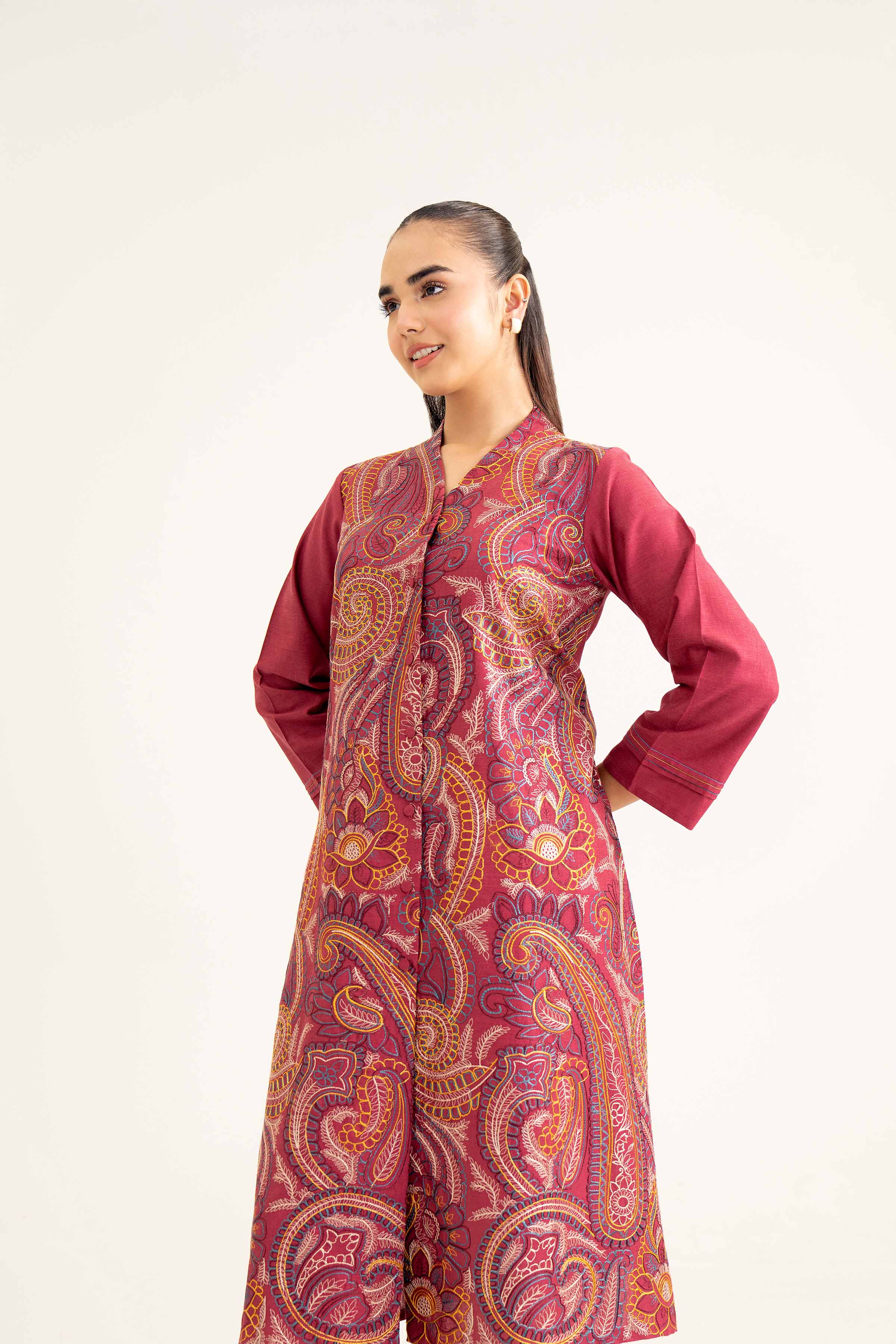 2 Piece - Embroidered Suit - PW24-48 - Image 15