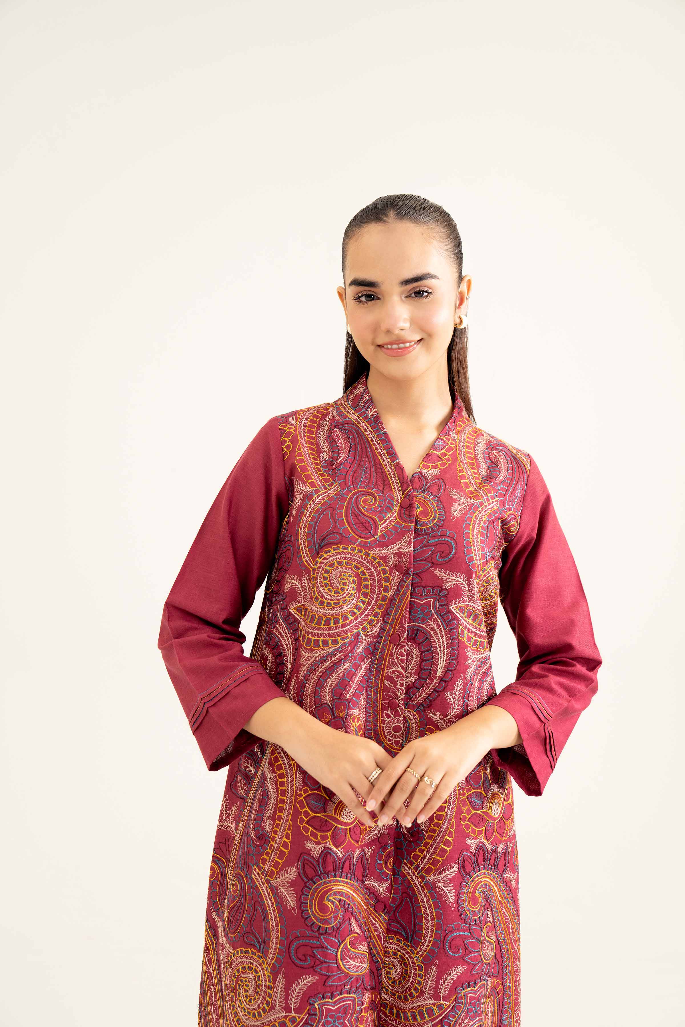 2 Piece - Embroidered Suit - PW24-48 - Image 8