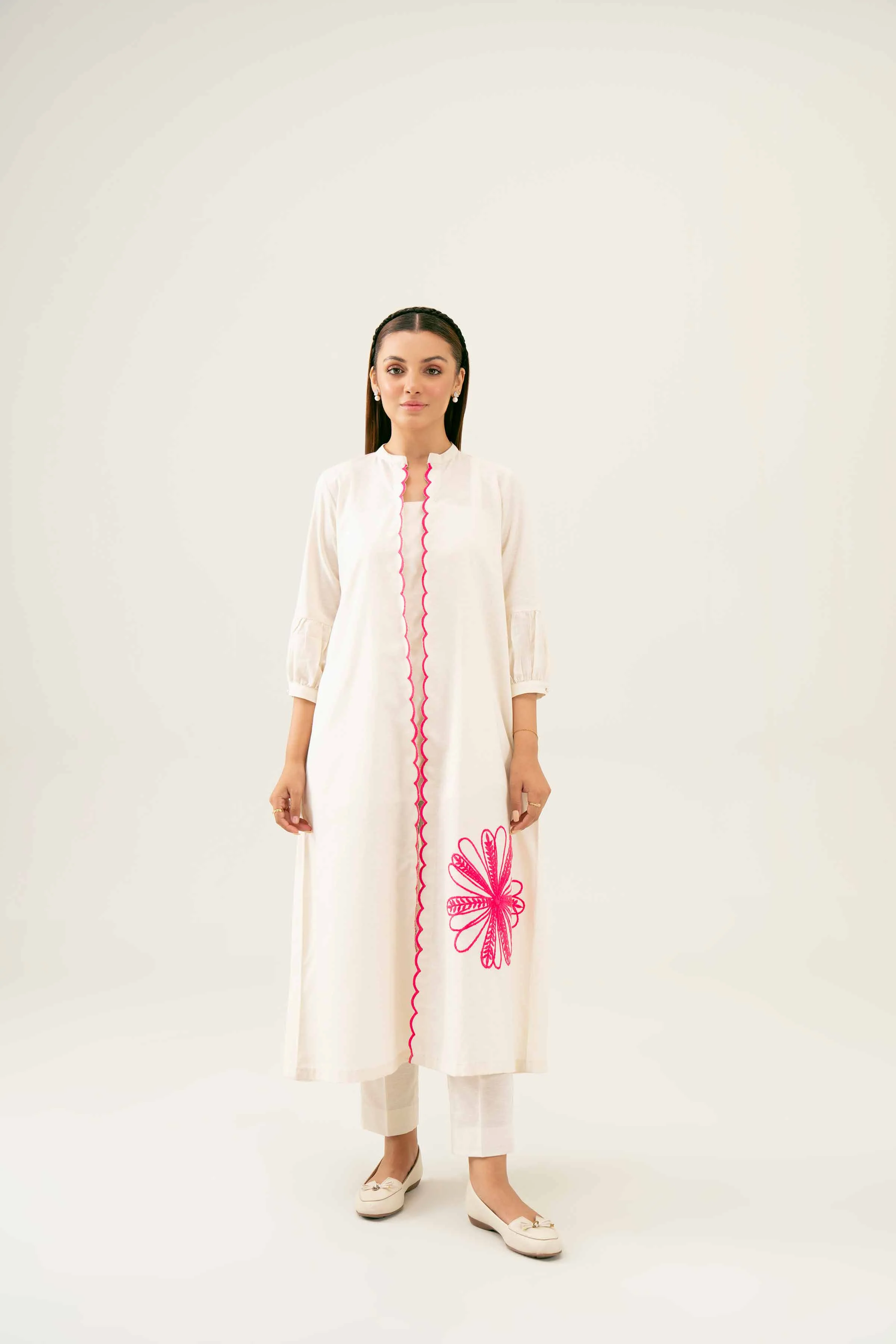 2 Piece - Embroidered Suit - PW24-61 - Image 7