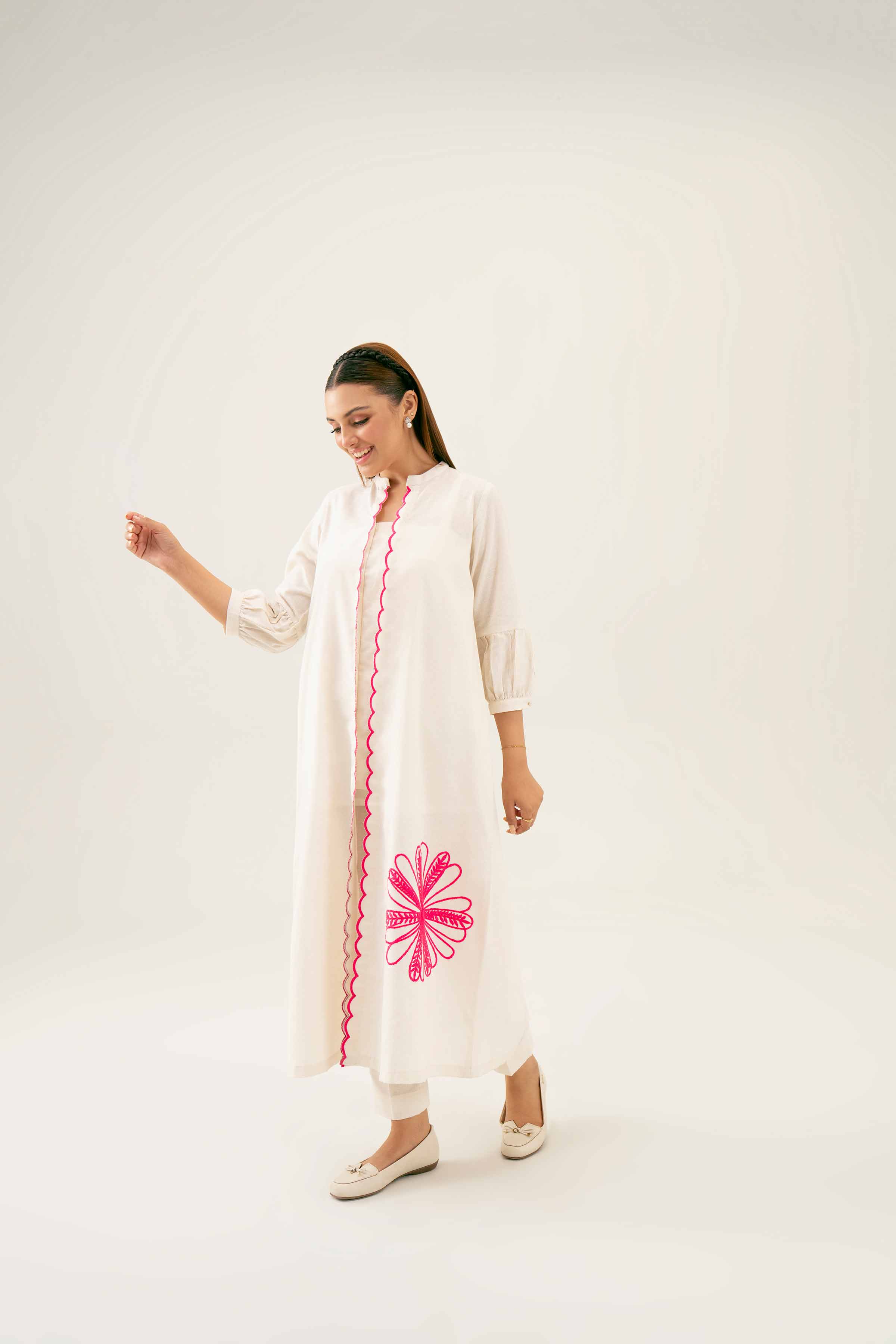 2 Piece - Embroidered Suit - PW24-61 - Image 9