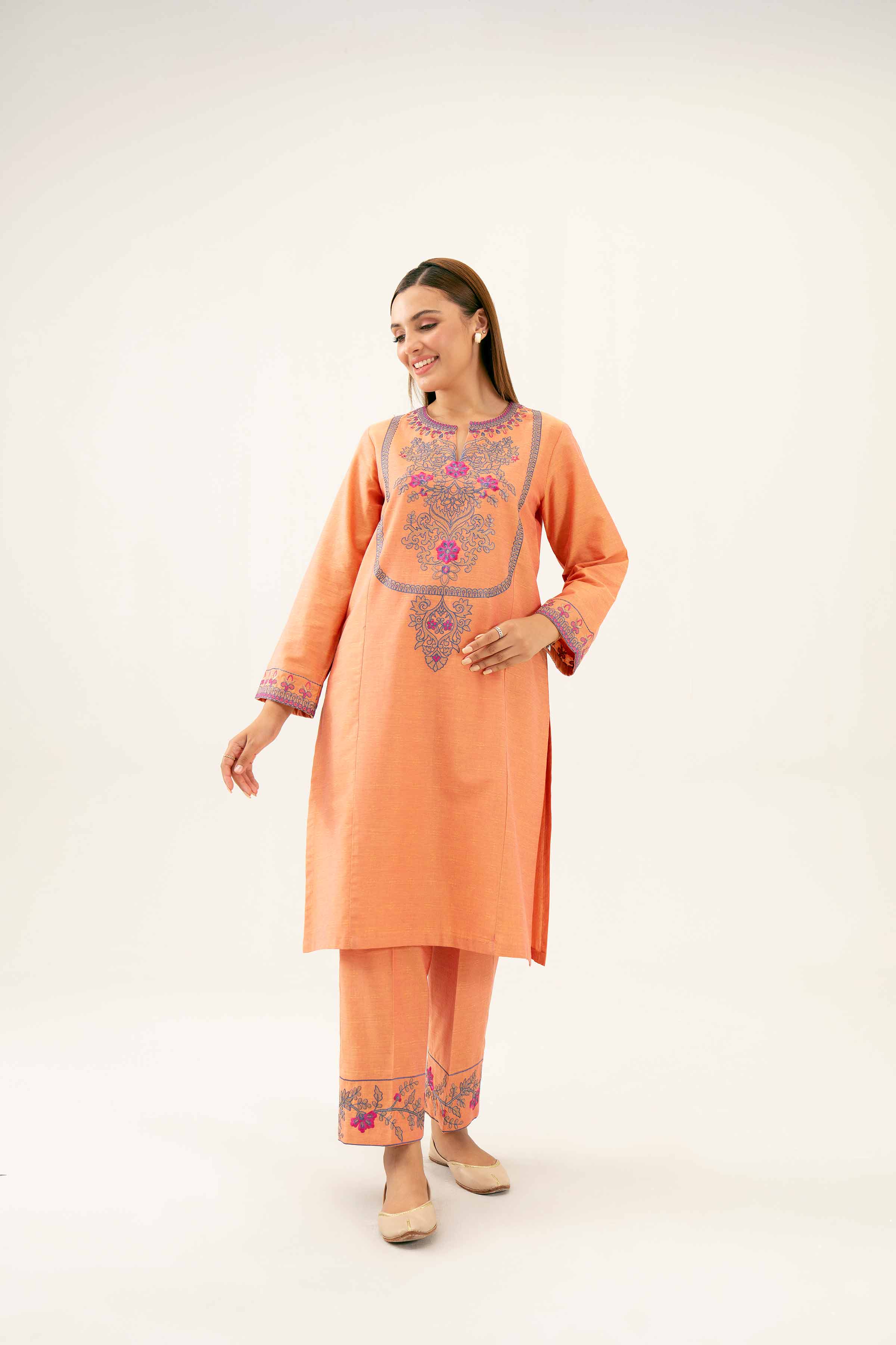 2 Piece - Embroidered Suit - PW24-63 - Image 4