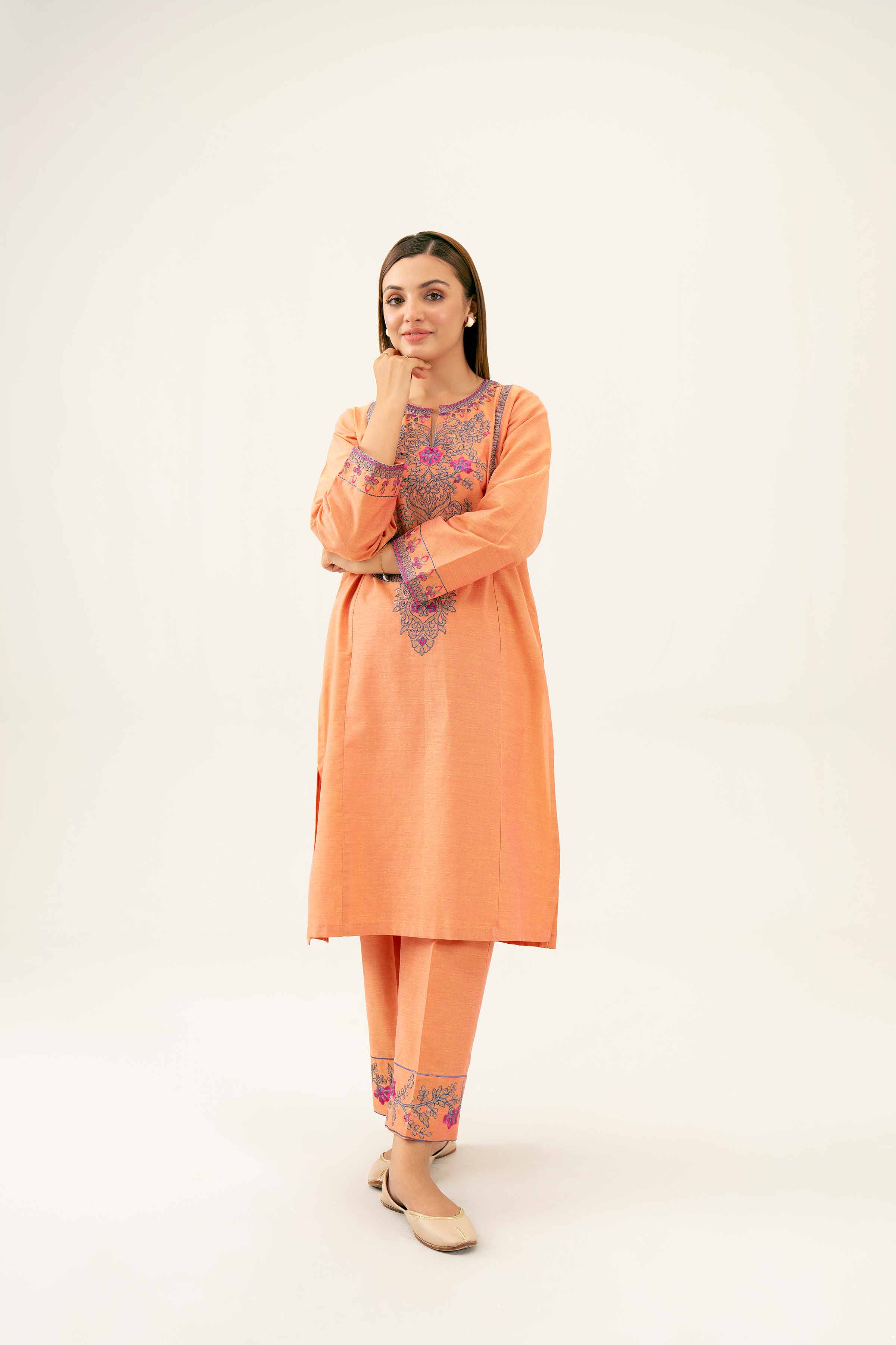 2 Piece - Embroidered Suit - PW24-63 - Image 5