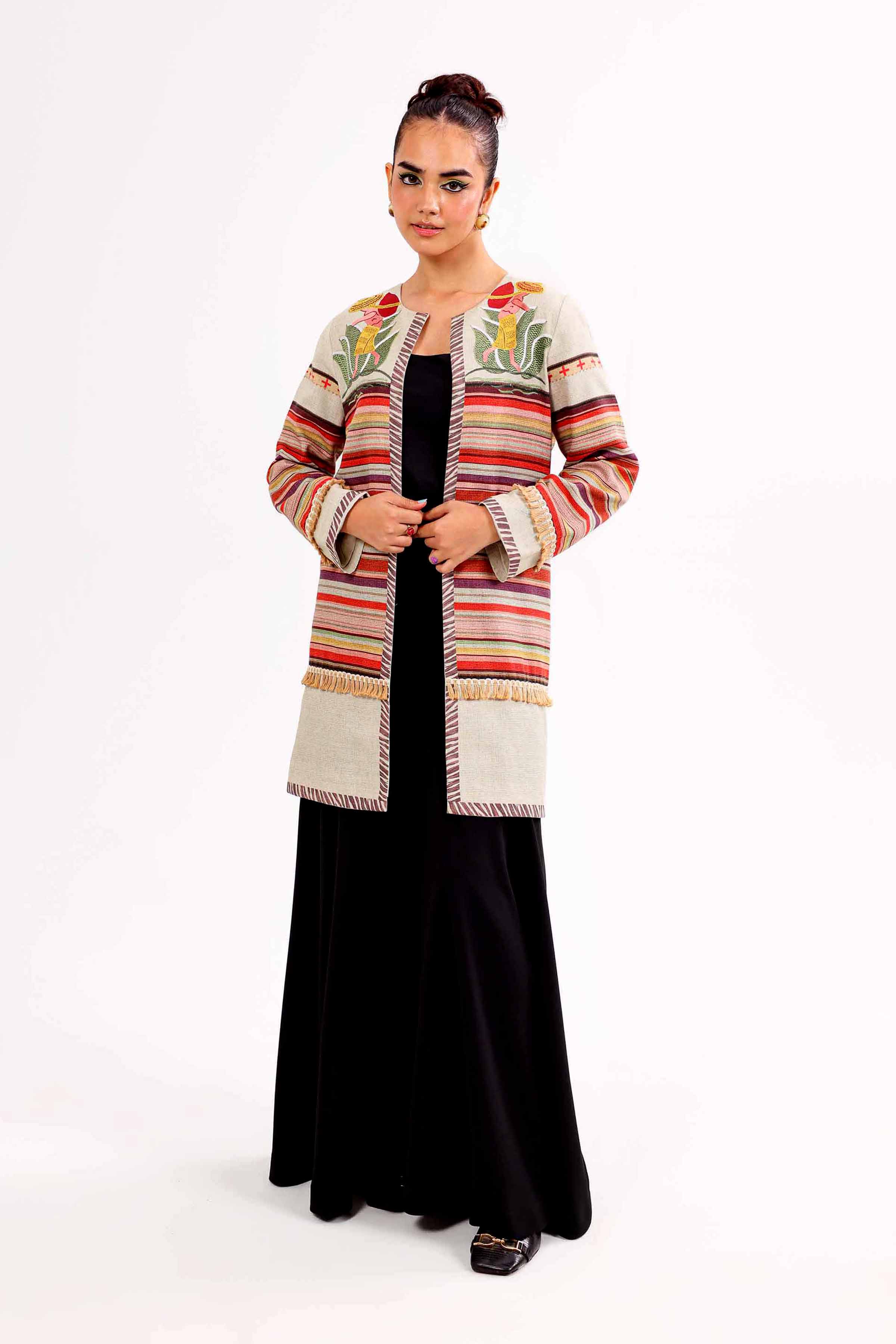 Printed Embroidered Jacket - PW24-92 - Image 5