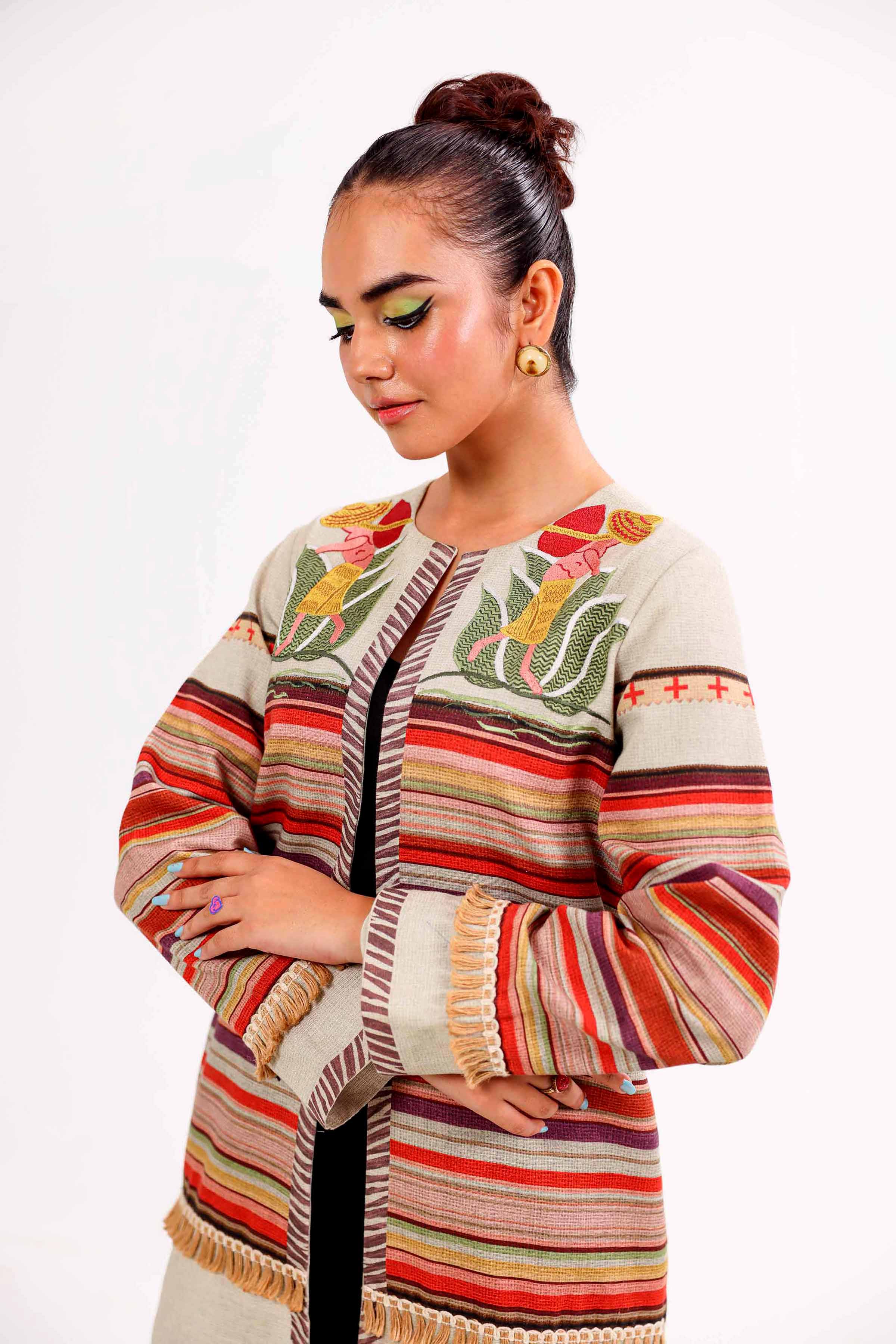 Printed Embroidered Jacket - PW24-92 - Image 6