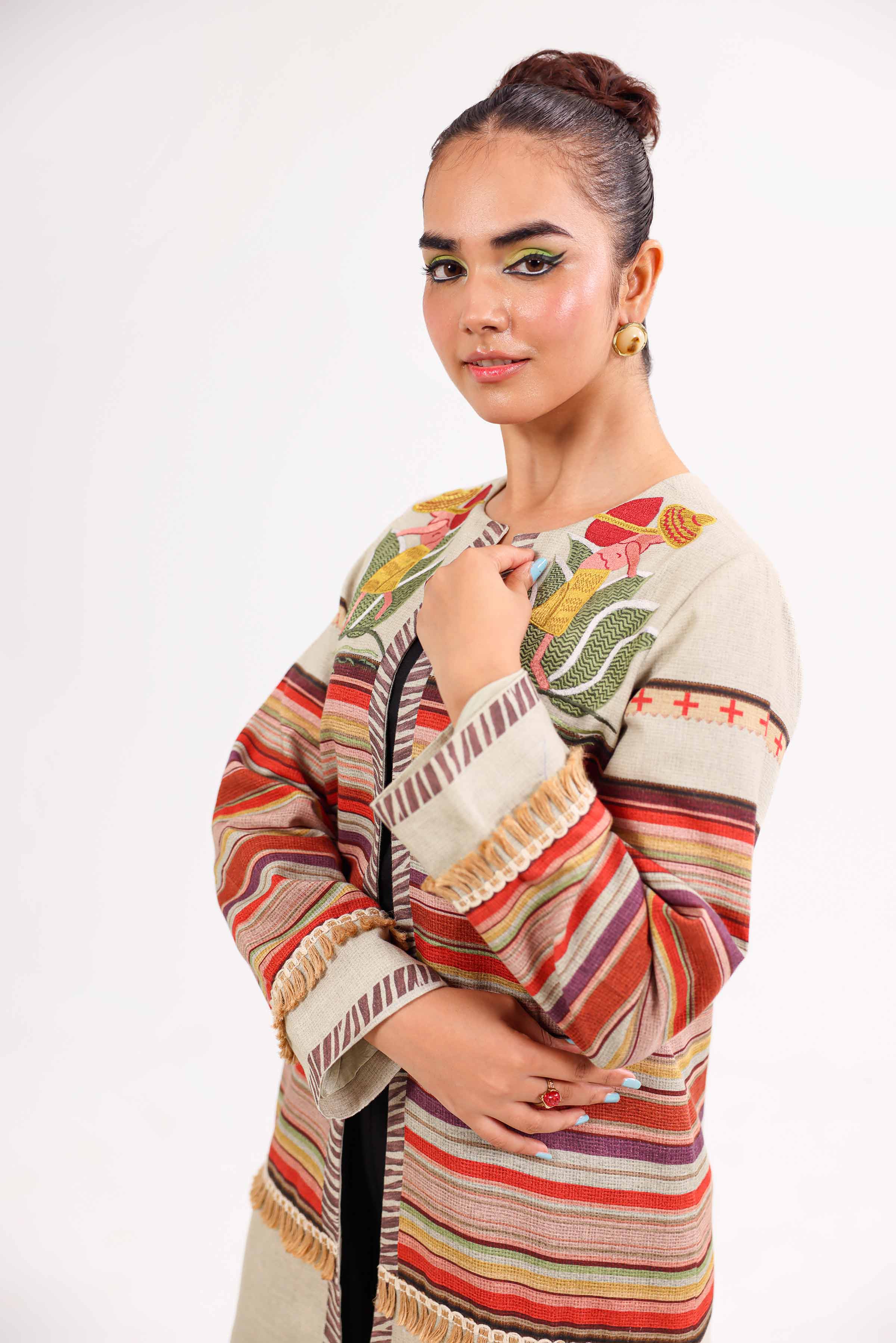 Printed Embroidered Jacket - PW24-92 - Image 8