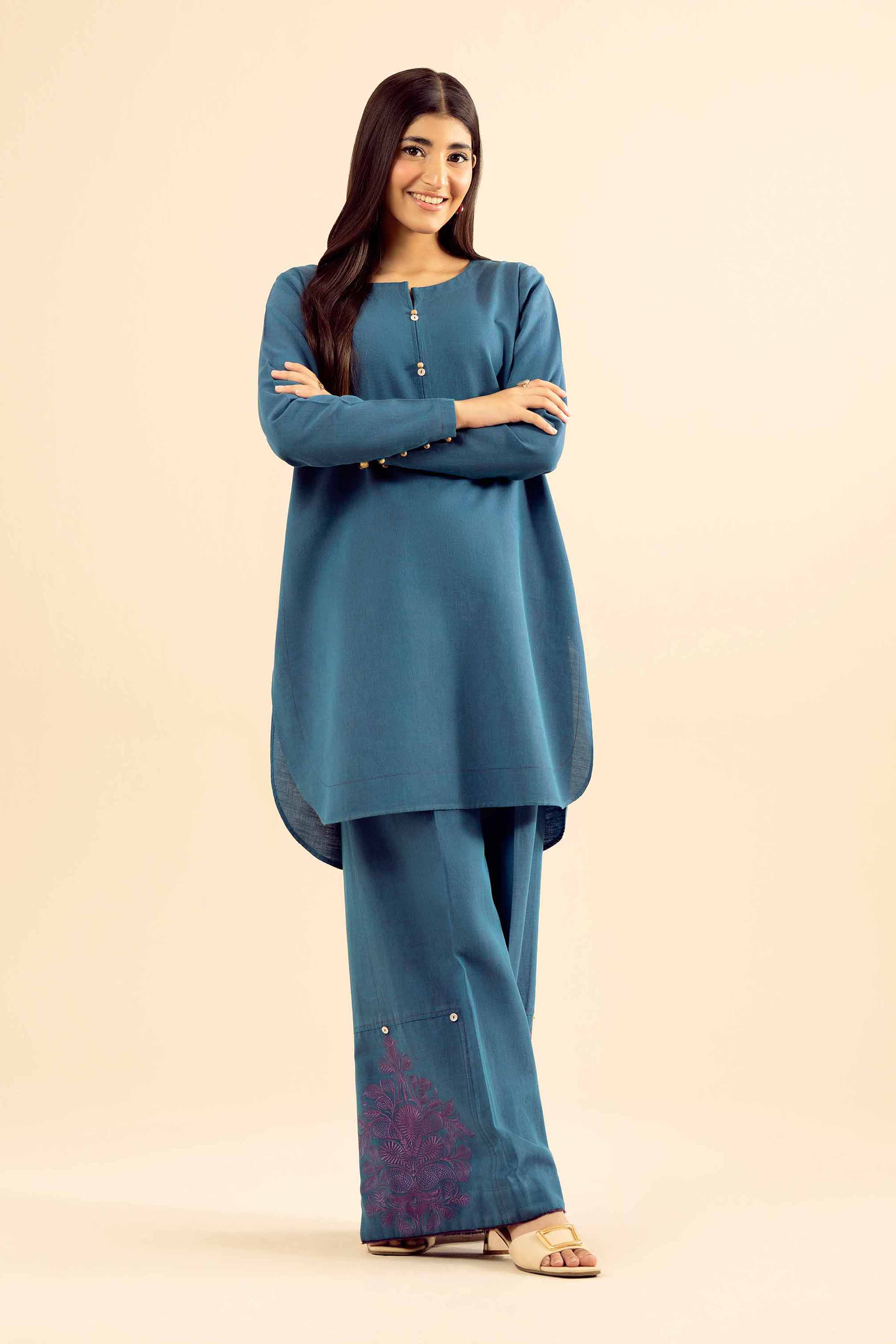 2 Piece - Embroidered Suit - PW25-219 - Image 2