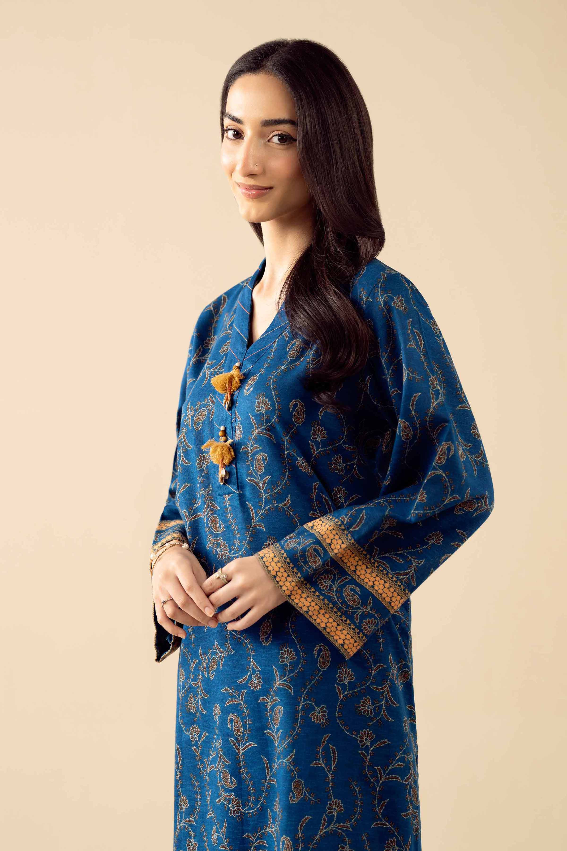 2 Piece - Printed Embroidered Suit - PW25-430 - Image 2