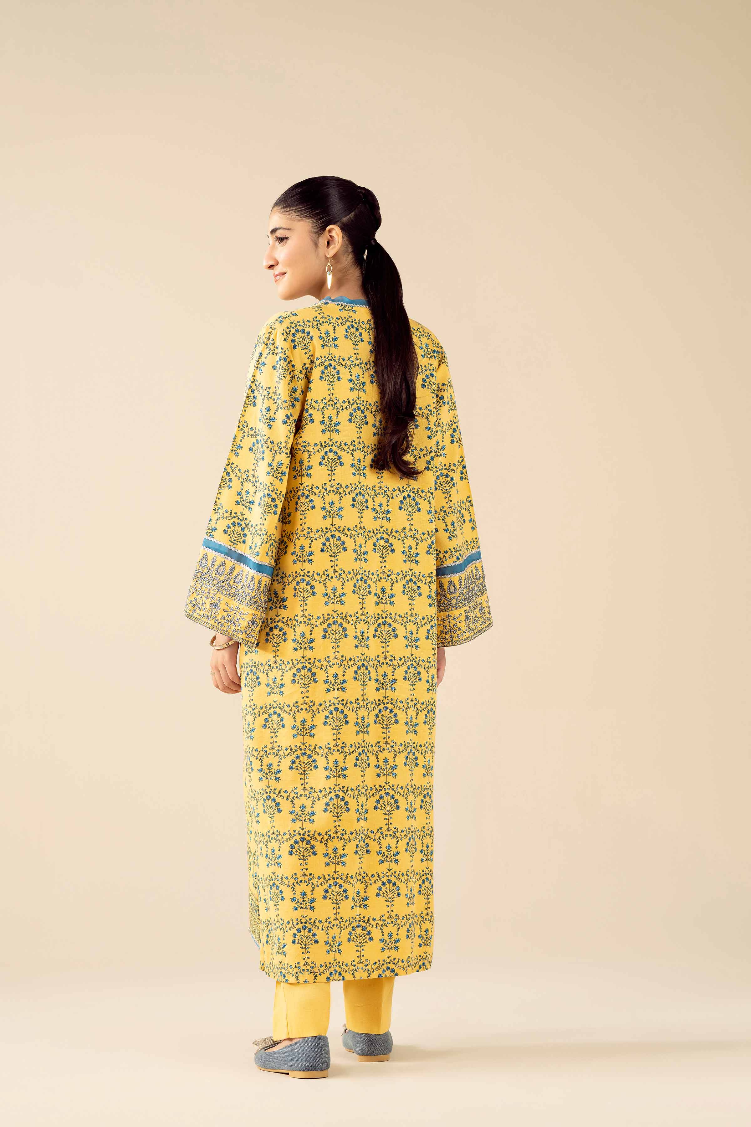 2 Piece - Printed Embroidered Suit - PW25-432 - Image 5