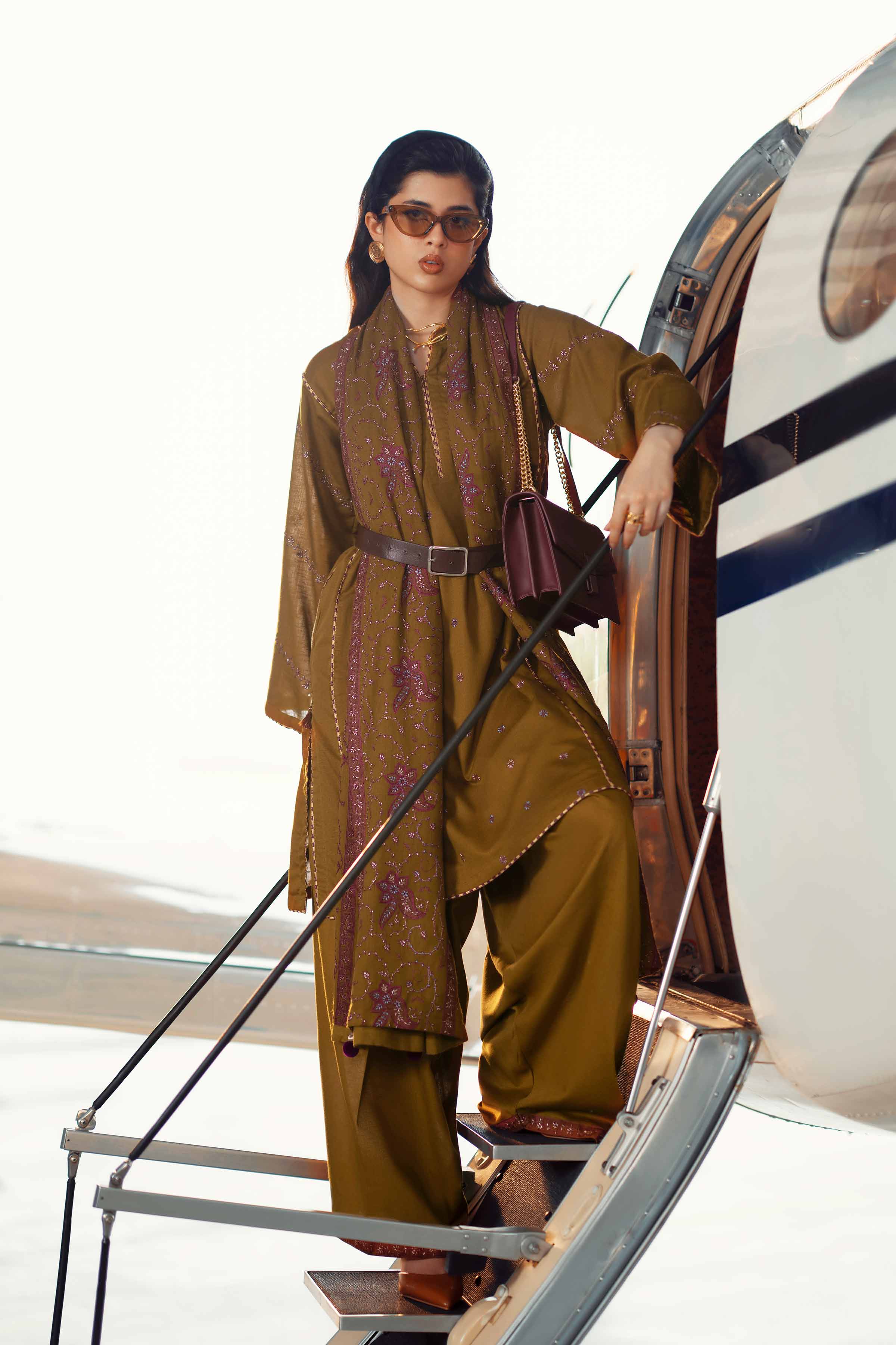 3 Piece - Embroidered Suit - PW25-438 - Image 6