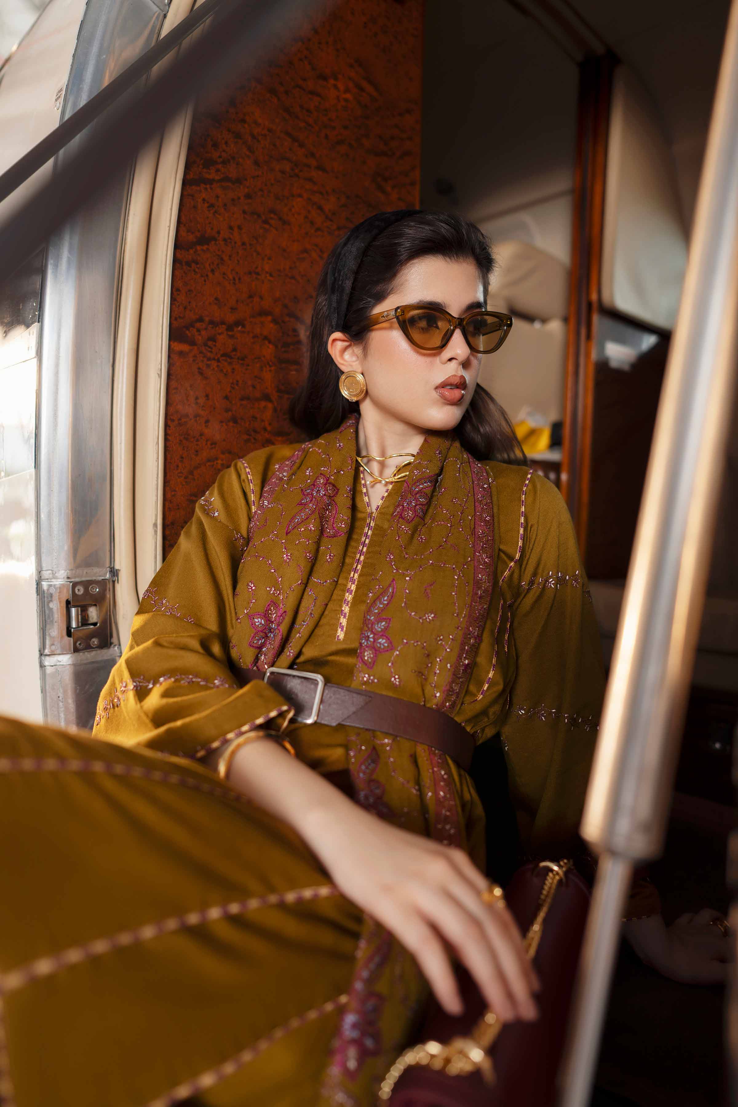 3 Piece - Embroidered Suit - PW25-438 - Image 7