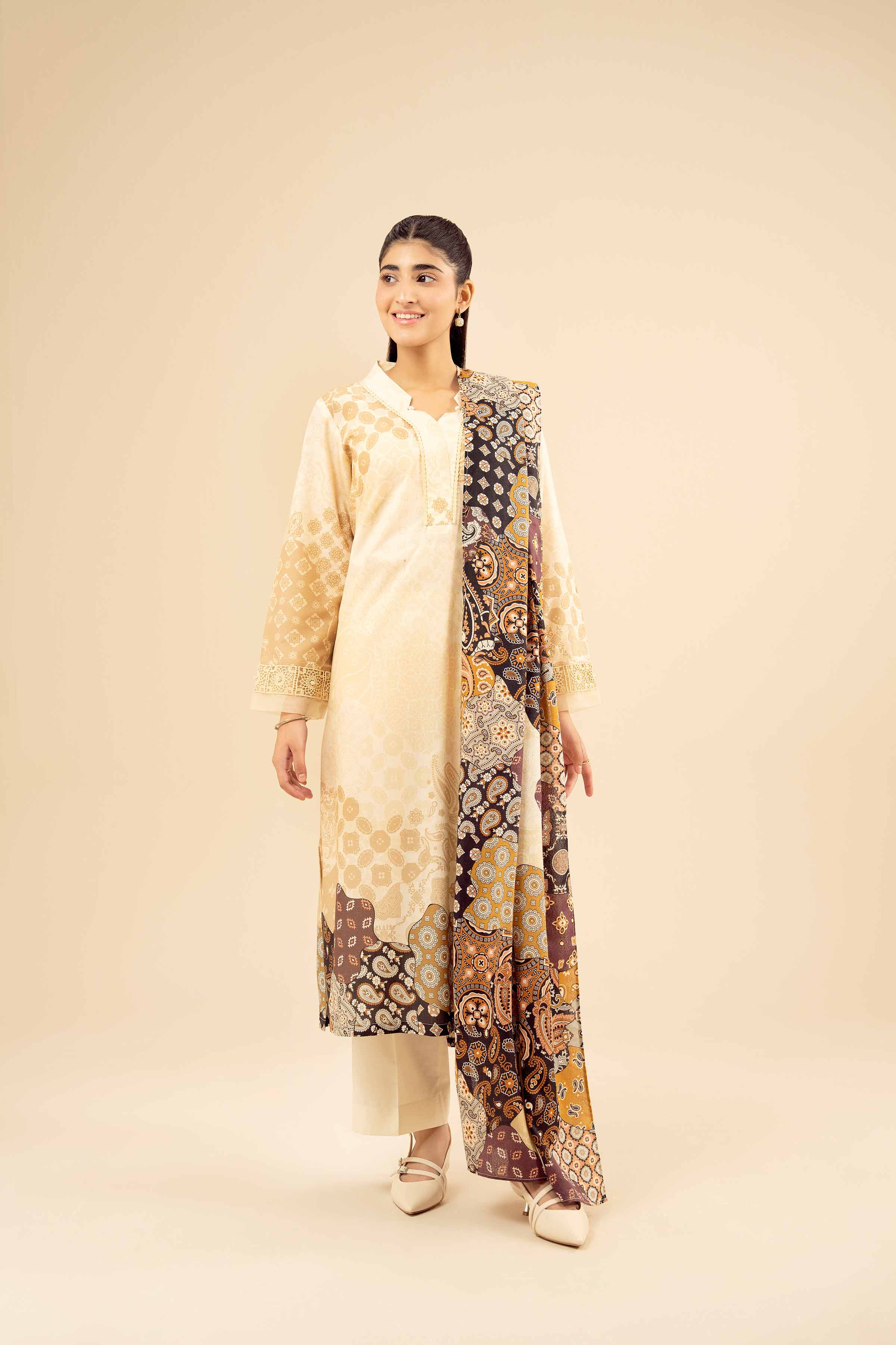 3 Piece - Printed Suit - PW25-466 - Image 4