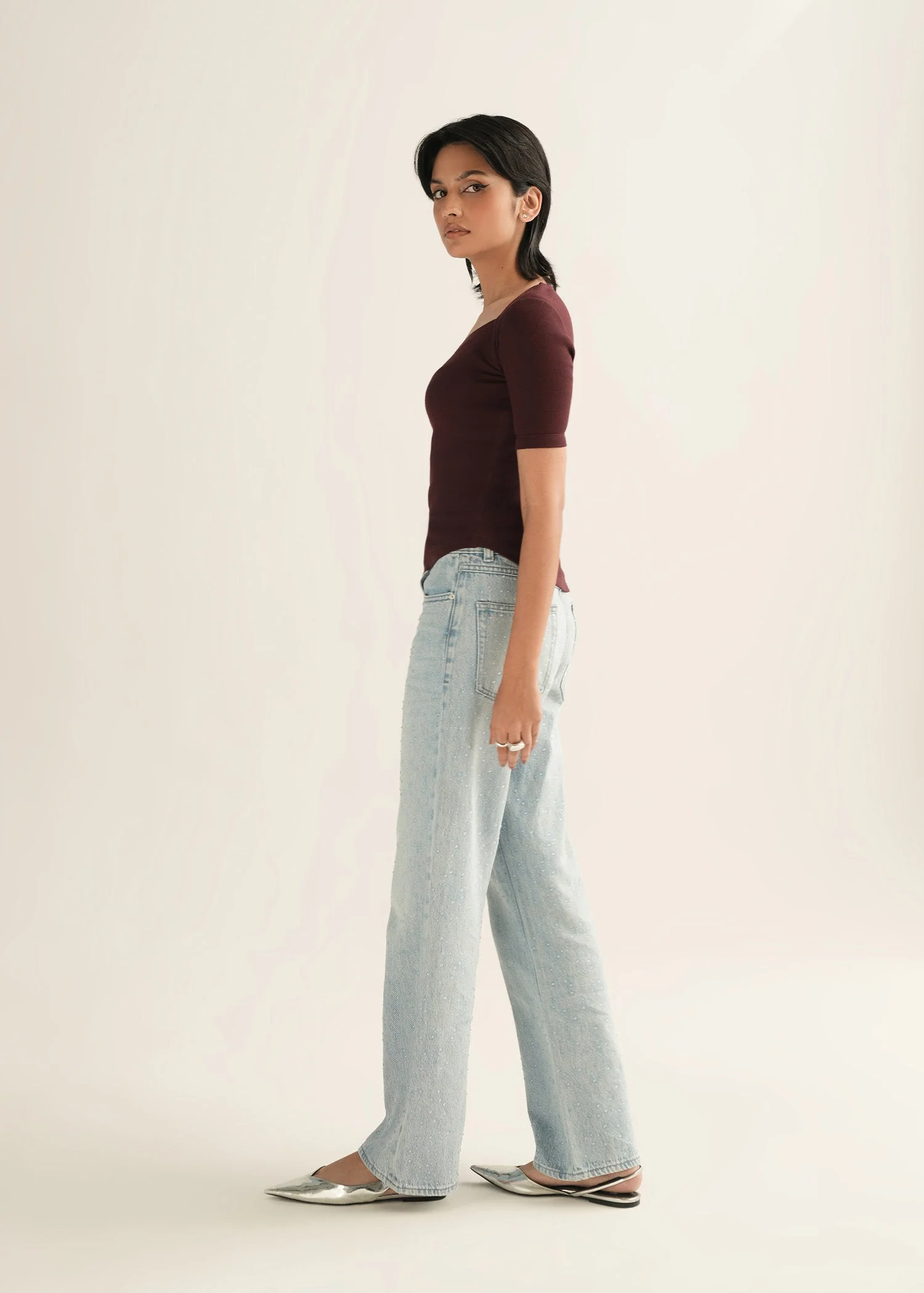 Ribbed Sweetheart Neckline Top - KOA - Image 4