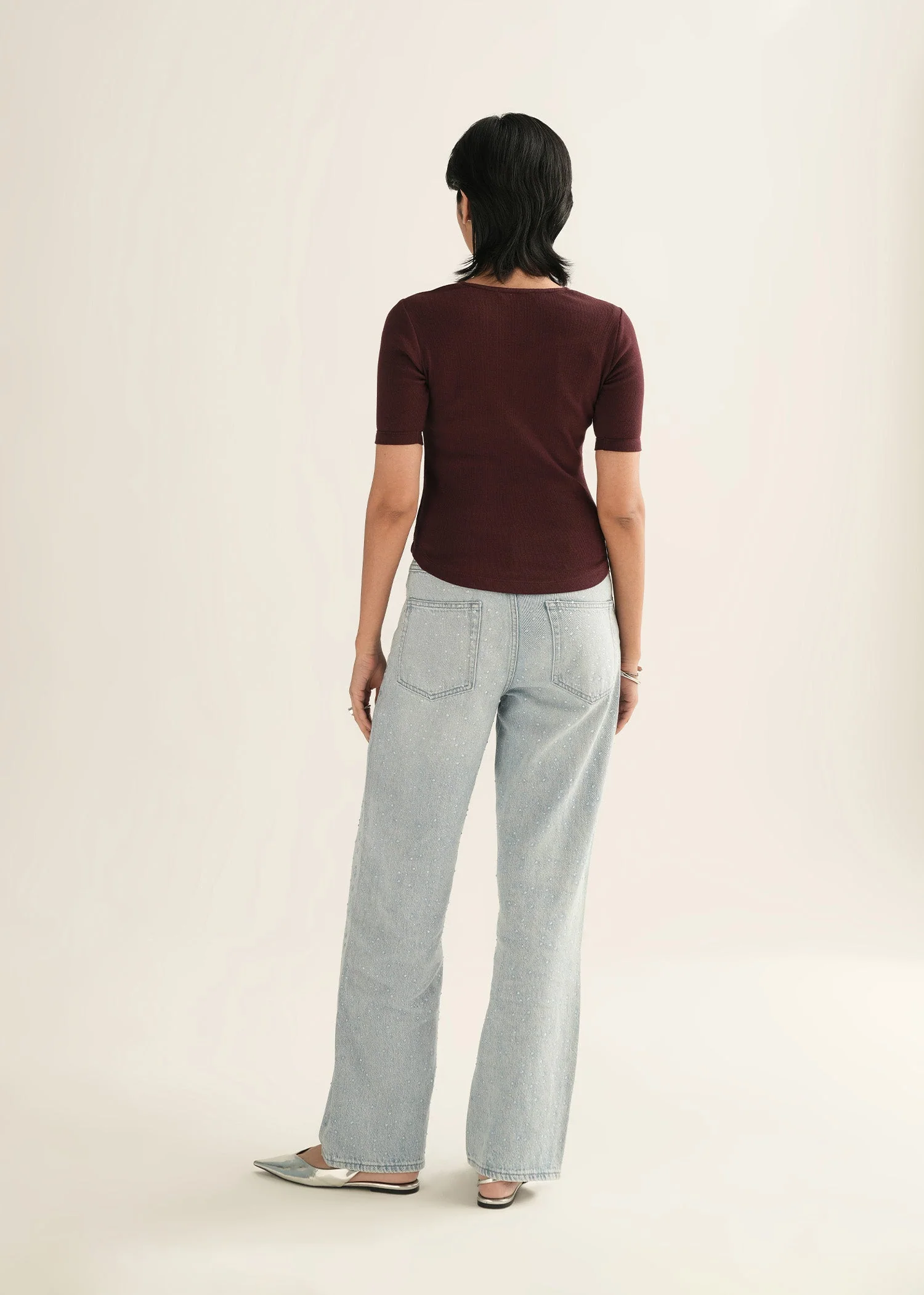 Ribbed Sweetheart Neckline Top - KOA - Image 6