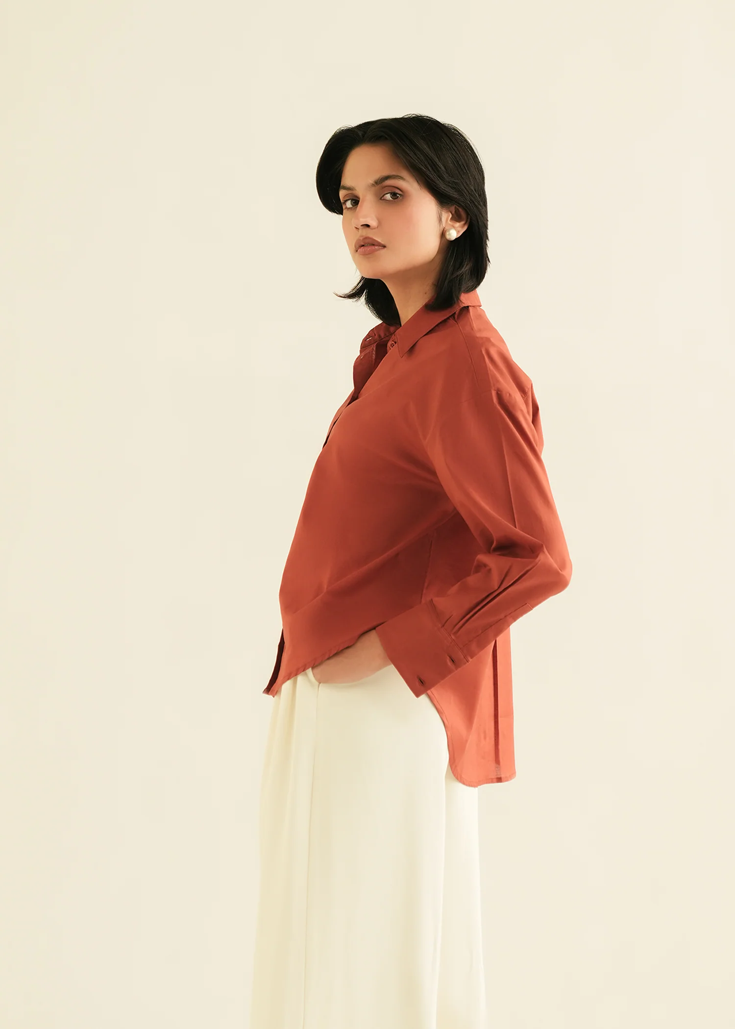 Cotton Button Down Shirt - KOA - Image 3