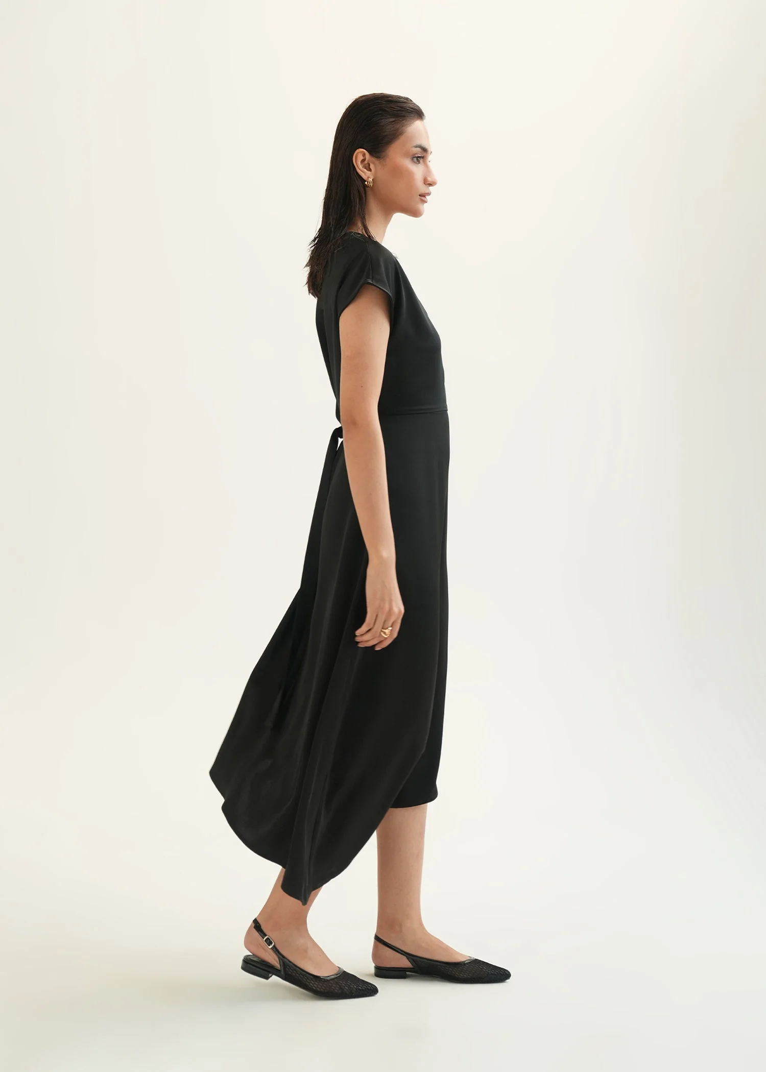Asymmetrical Satin Dress - KOA - Image 3