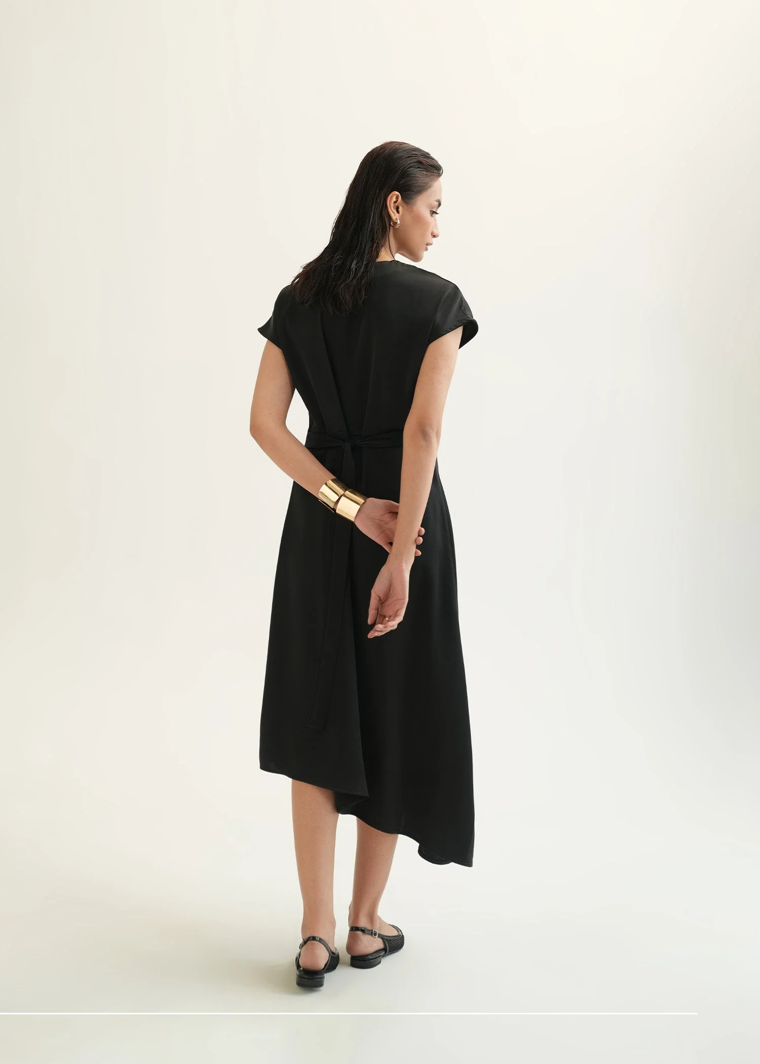 Asymmetrical Satin Dress - KOA - Image 4