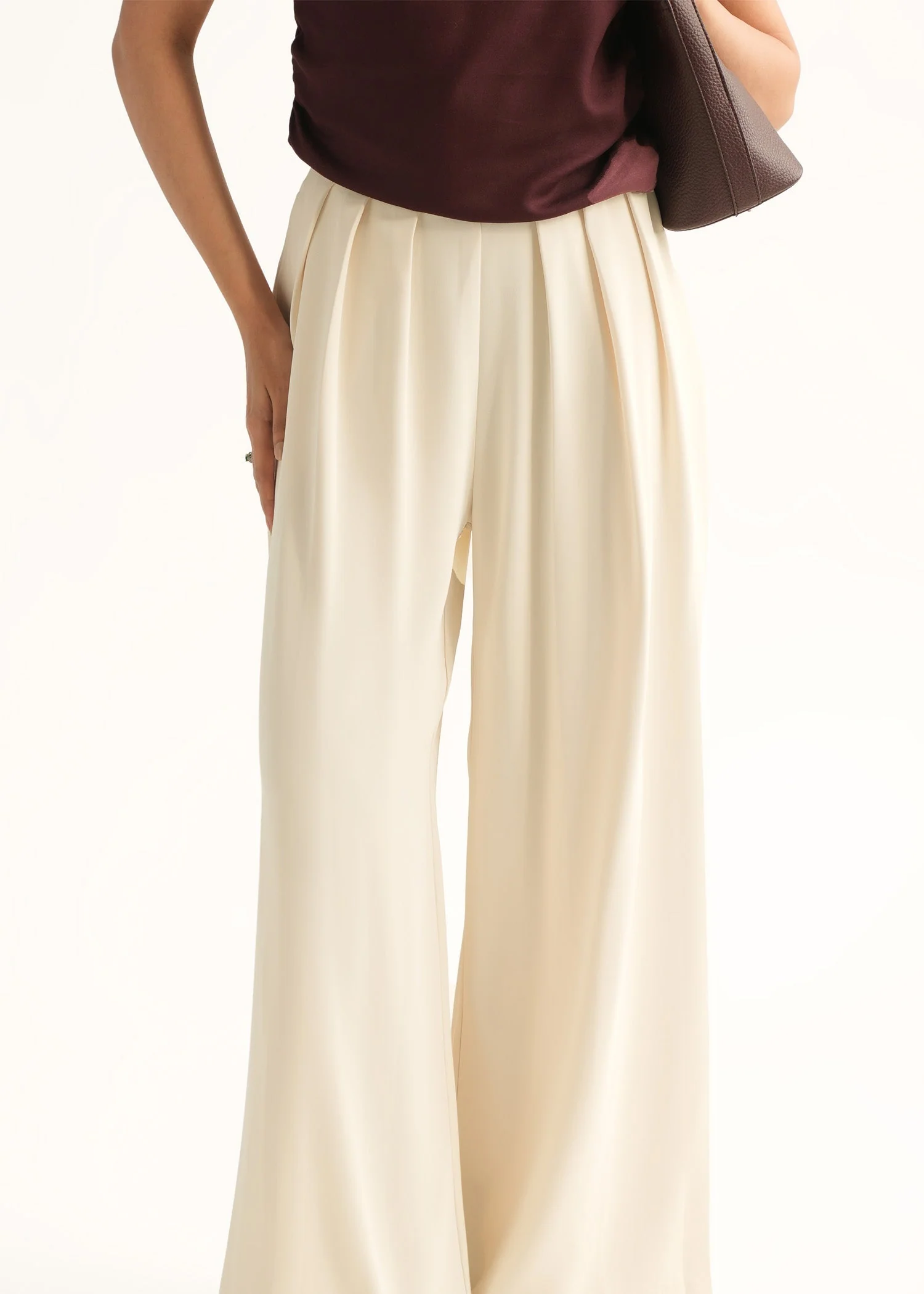 Wide Leg Pleated Pants - KOA - Image 2