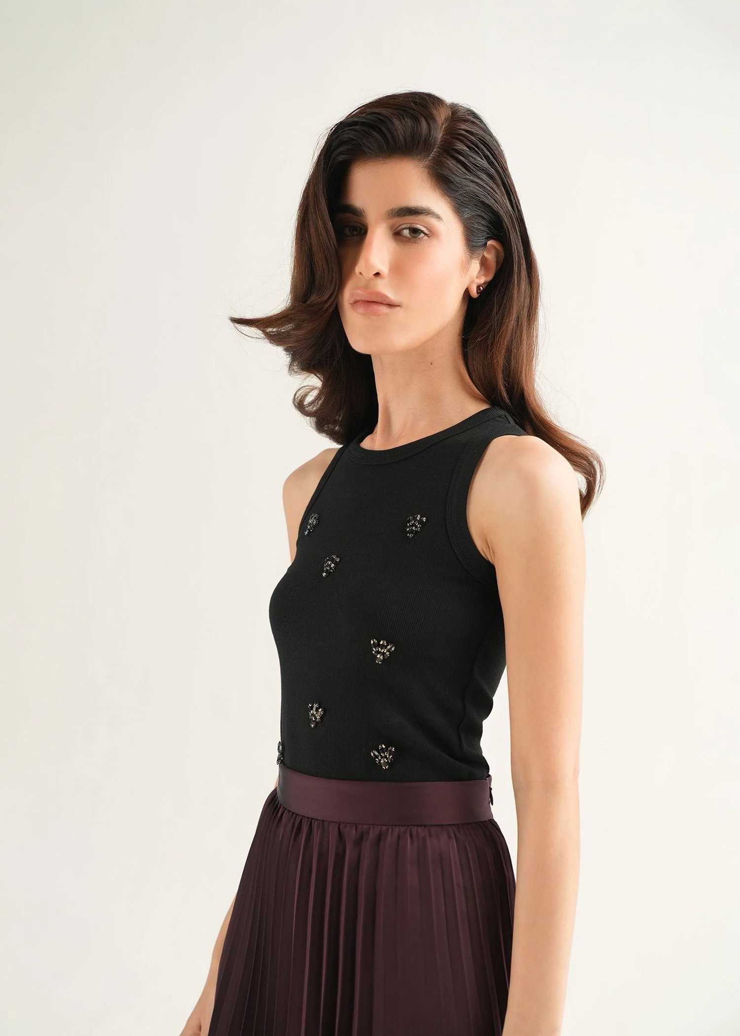 Satin Pleated Skirt - KOA - Image 8