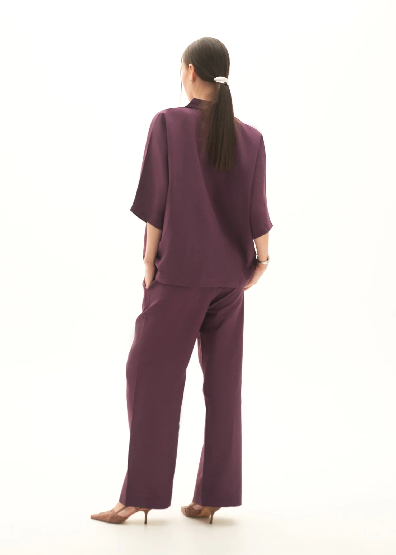 Wide-leg Linen Blend Trouser - KOA - Image 5
