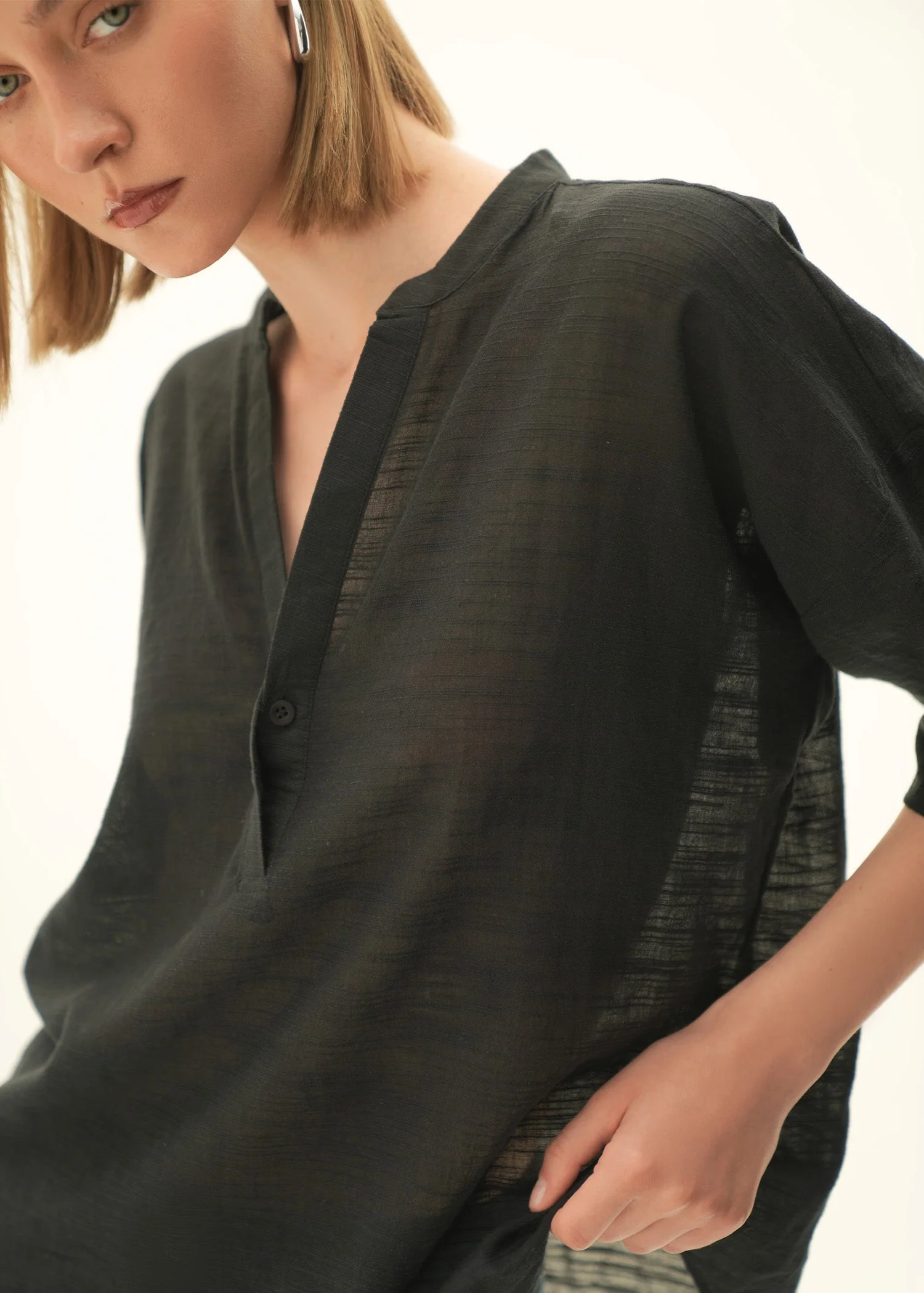 Linen Blend Blouse - KOA - Image 5