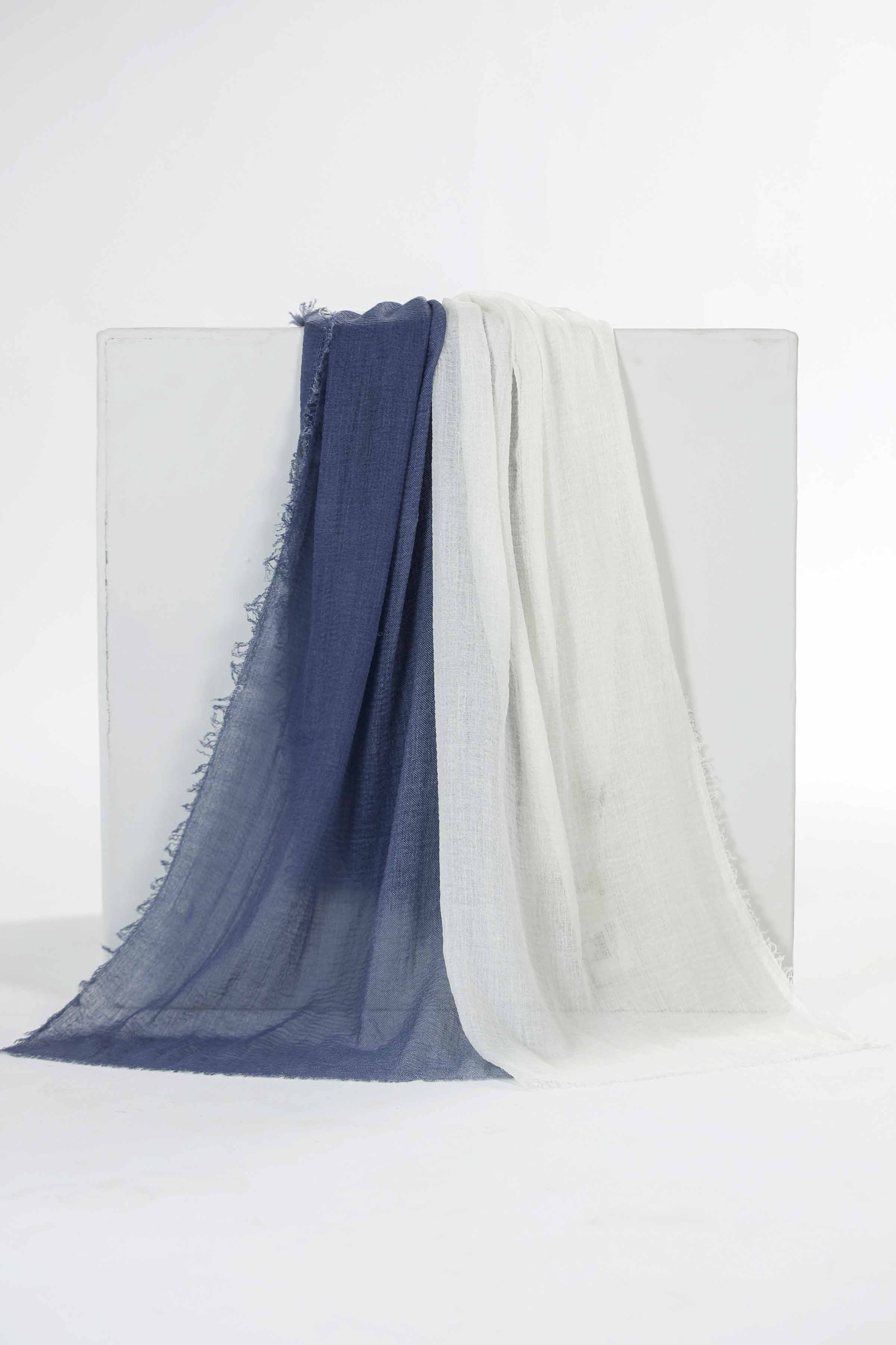 Navy & White Women Scarf-435092112