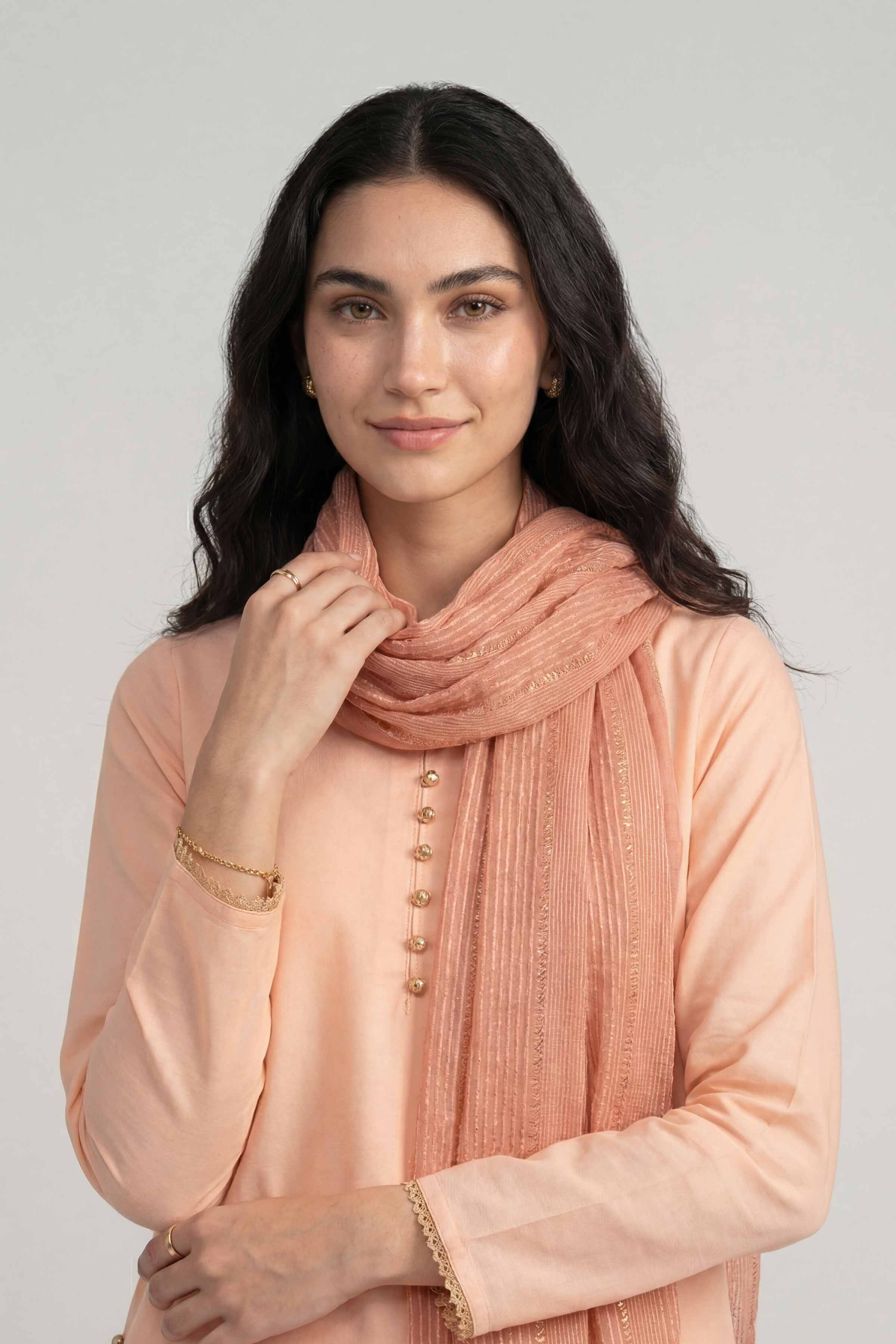 Orange Women Scarf-447792106 - Image 3